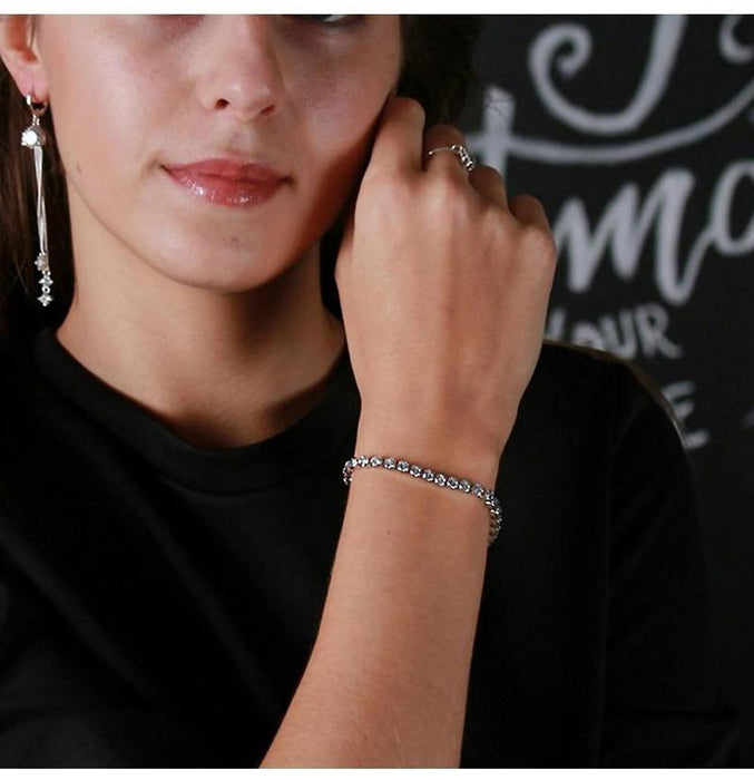 Rhinestone Adjustable Tennis Bracelet