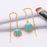 Golden Strand Turquoise Earrings