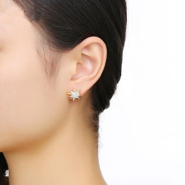Golden Starfish Stud Earrings