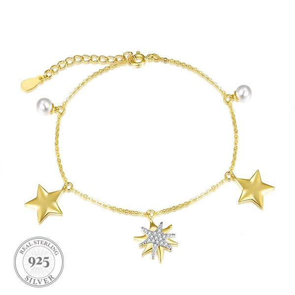 Golden Starfish Charm Bracelet