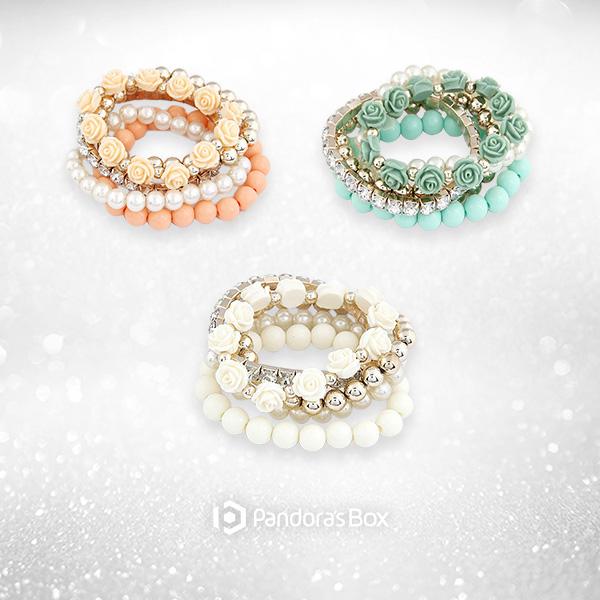 Pastel Beauty Bracelets Stack