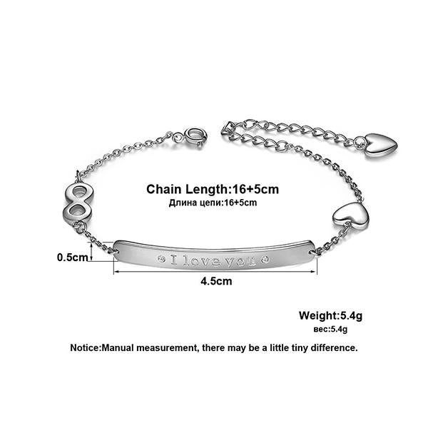 Infinite Love Bracelet and Earrings Set