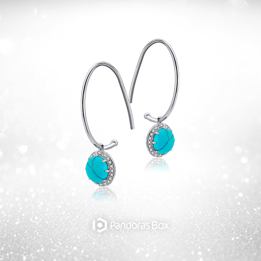 Silver Solstice Turquoise Earrings