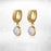 White Turquoise Mini Hoop Earrings