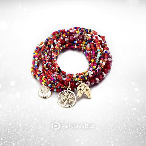 3 Sets of Tree of Life Boho Beads Layered Bracelets