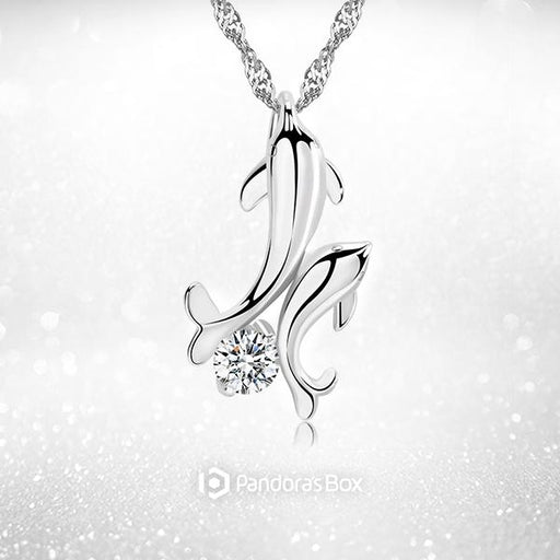 Summer Splash Dolphin Pendant Necklace