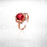 Blooming Rose Red Crystal Ring