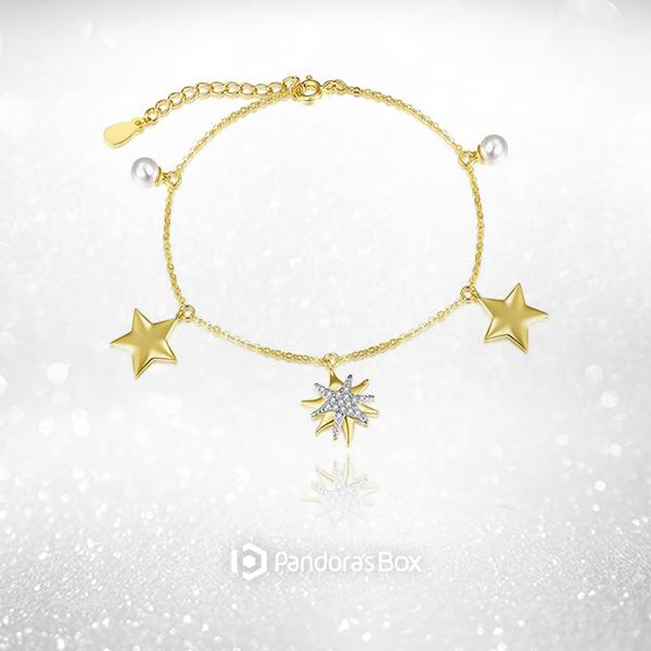 Golden Starfish Charm Bracelet