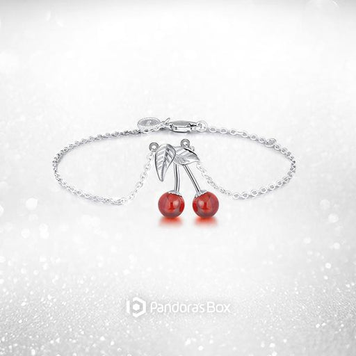 Cherry Berry Sterling Silver Bracelet