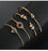Bohemian Glam Gold Bracelets Stack - 4pcs