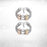 2 Sets of Cube Charms Metal Bracelet