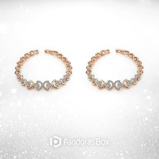 2 Sets of Rose Gold and Ice Bracelet