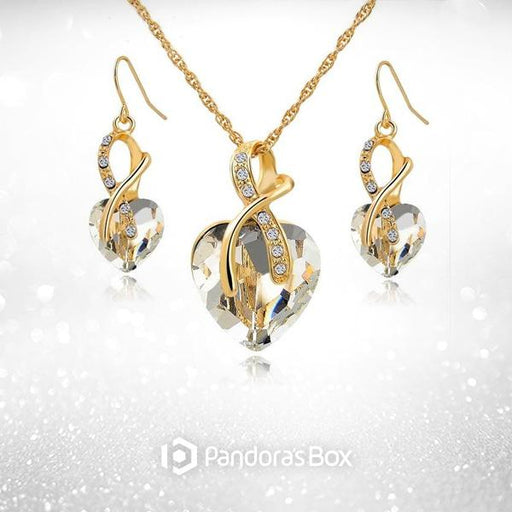 3 Sets of Wishful Heart Necklace and Earring Sets