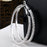 "Electric Circle " Silver Crystal Hoop Earrings