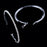 "Electric Circle " Silver Crystal Hoop Earrings