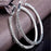 "Electric Circle " Silver Crystal Hoop Earrings