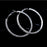 "Electric Circle " Silver Crystal Hoop Earrings