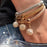 Crystal Studded Ball Charm Bracelets