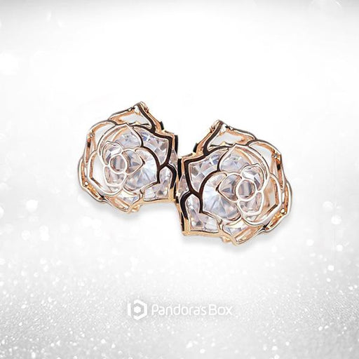 Rose Stencil Stud Earrings