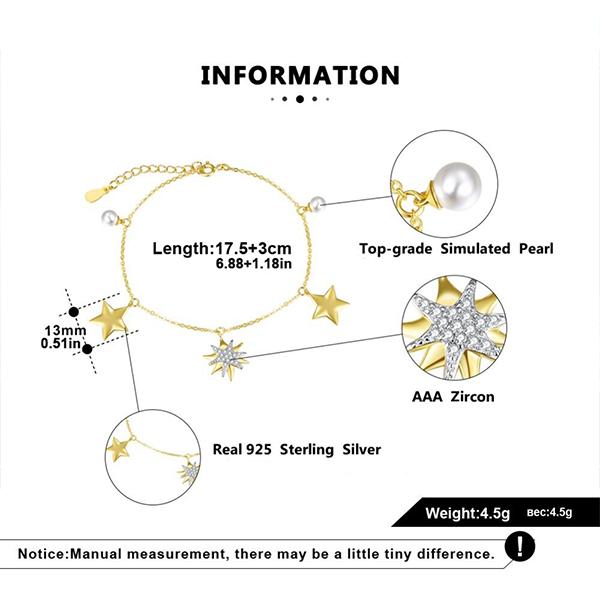 Golden Starfish Charm Bracelet