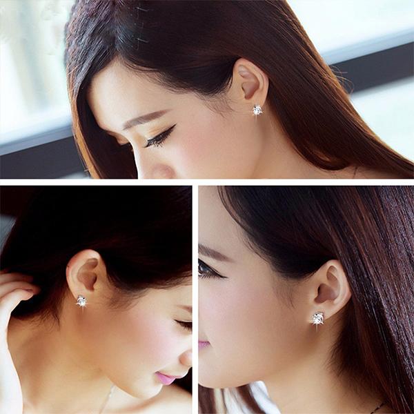 Summer Splash Dolphin Crystal Stud Earrings