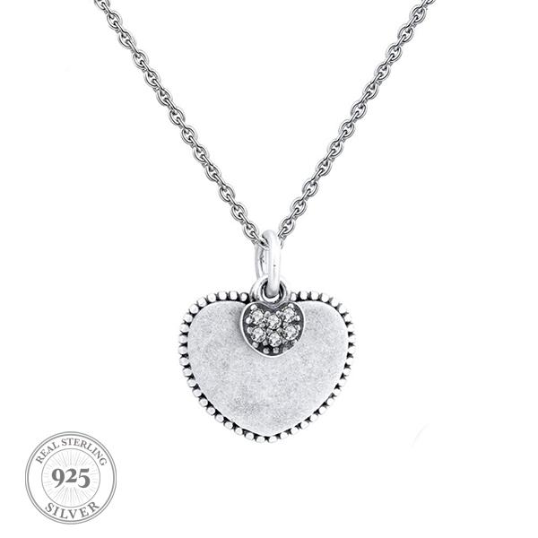 Be Still My Heart Sterling Silver Pendant Necklace