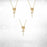3 Set Gold Key - Long Necklace with Austrian Crystals
