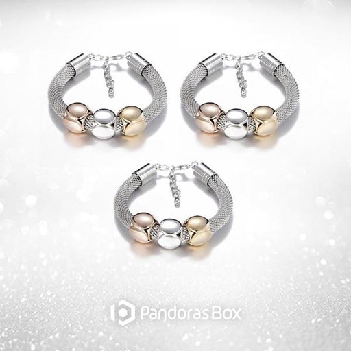 3 Sets of Cube Charms Metal Bracelet