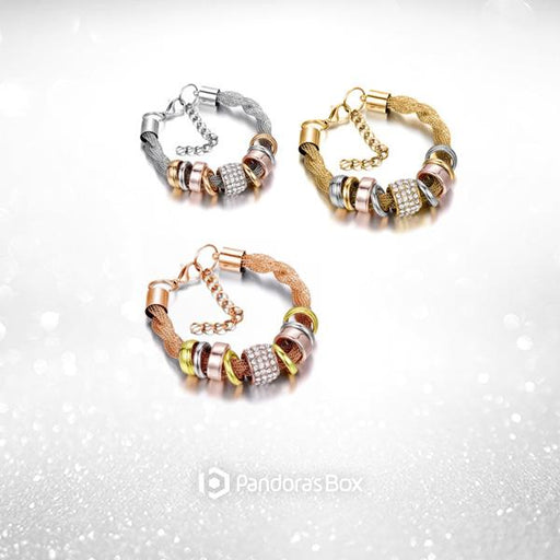 3 Sets of Entwined Metal Bracelet Trio - 9pc Set