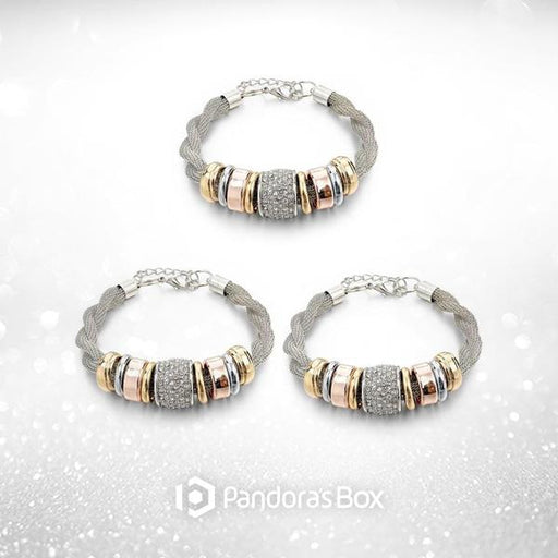 3 Sets of Entwined Silver Metal Bracelet Bundle Offer