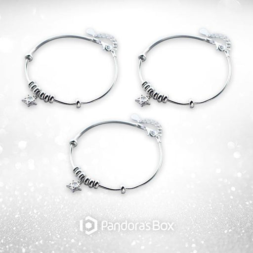3 Sets of Shooting Star Sterling Silver Bracelets