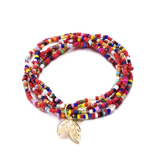 2 Sets of Tree of Life Boho Beads Layered Bracelets