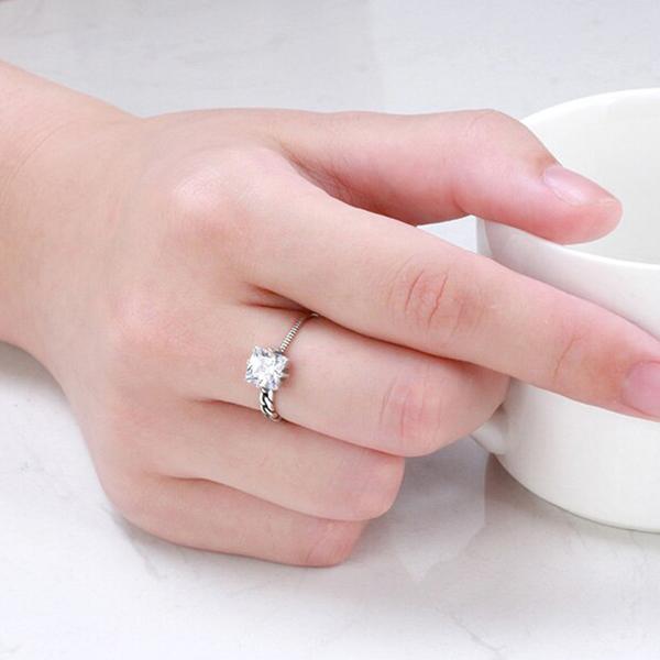 Gemini Asymmetrical Sterling Silver Ring
