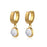 White Turquoise Mini Hoop Earrings