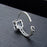 Gemini Asymmetrical Sterling Silver Ring
