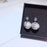 Pearl Glimmer Silver Shell Earrings