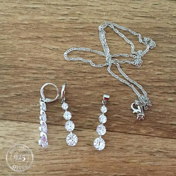 "Classic Sparkle" Crystal Necklace & Earrings Set