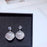 Pearl Glimmer Silver Shell Earrings