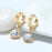 White Turquoise Mini Hoop Earrings