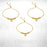 3 Sets of Heart of Gold Adjustable Bracelet
