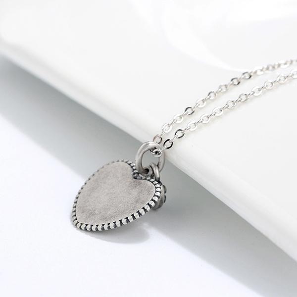 Be Still My Heart Sterling Silver Pendant Necklace