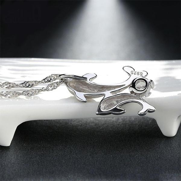 Summer Splash Dolphin Pendant Necklace