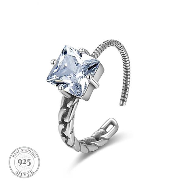 Gemini Asymmetrical Sterling Silver Ring