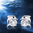 Summer Splash Dolphin Crystal Stud Earrings