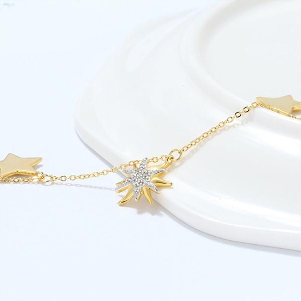 Golden Starfish Charm Bracelet