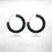 "Night Fever" Black Austrian Crystal Hoop Earrings