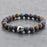 Oil Slick Skull Beaded Bracelet