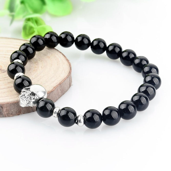 Blackest Night Skull Beaded Bracelet