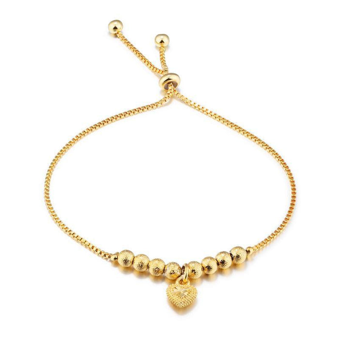 2 Sets of Heart of Gold Adjustable Bracelet
