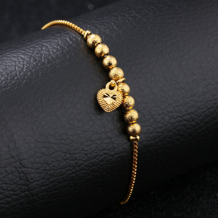 3 Sets of Heart of Gold Adjustable Bracelet